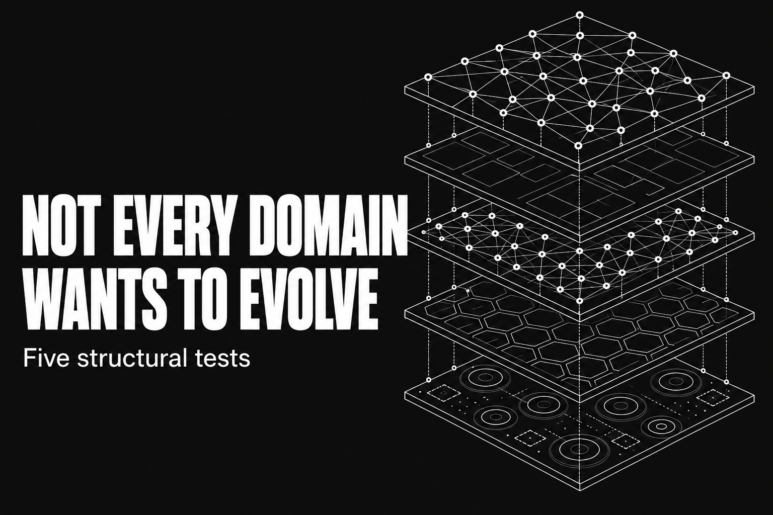 Not Every Domain Wants to Evolve — Five Structural Tests