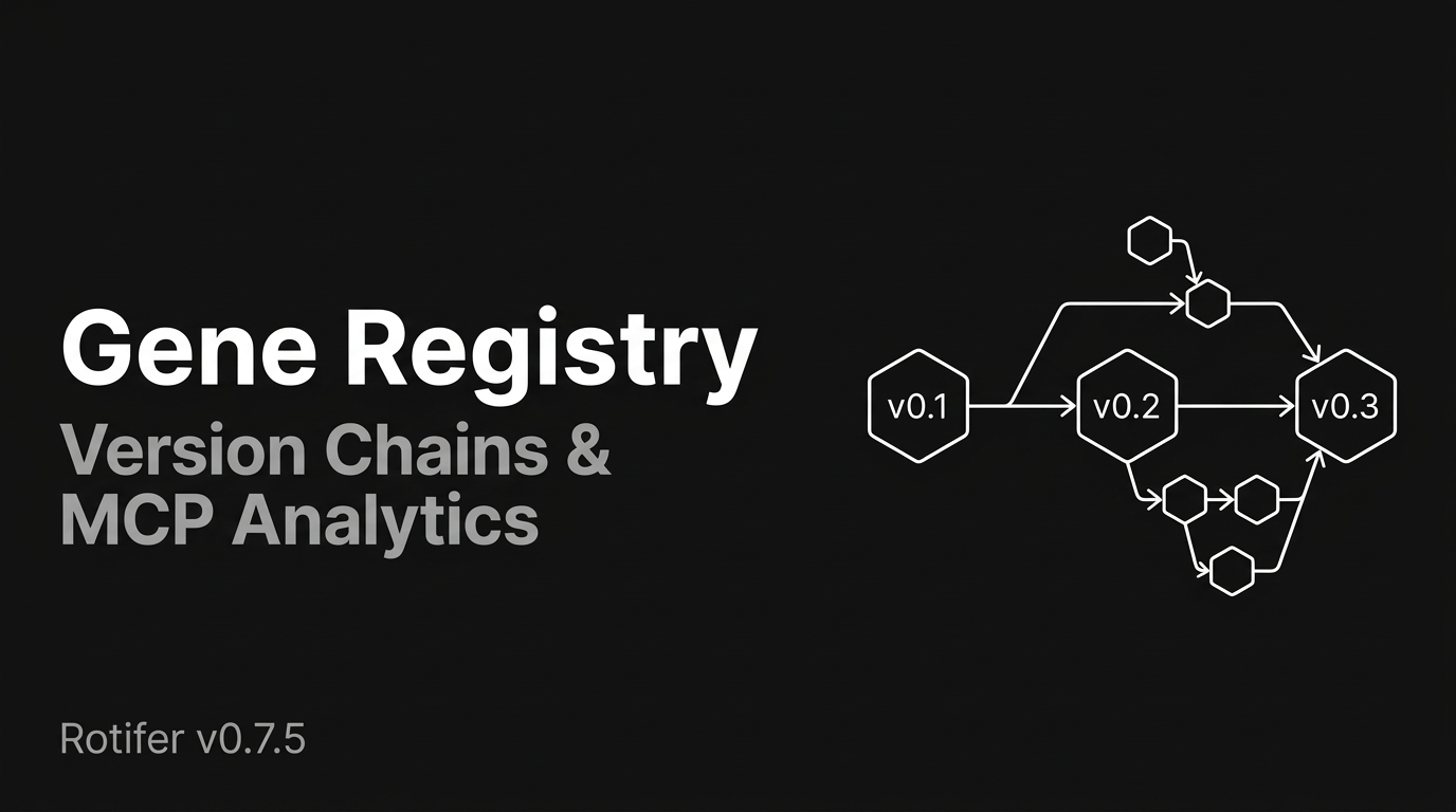 Rotifer v0.7.5 & v0.7.6: Gene Registry, Version Chains & MCP Analytics