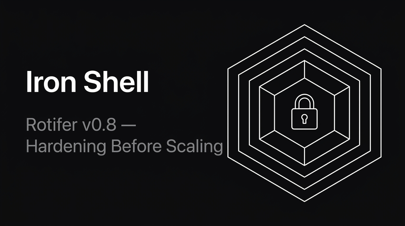 Rotifer v0.8: Iron Shell — Hardening Before Scaling