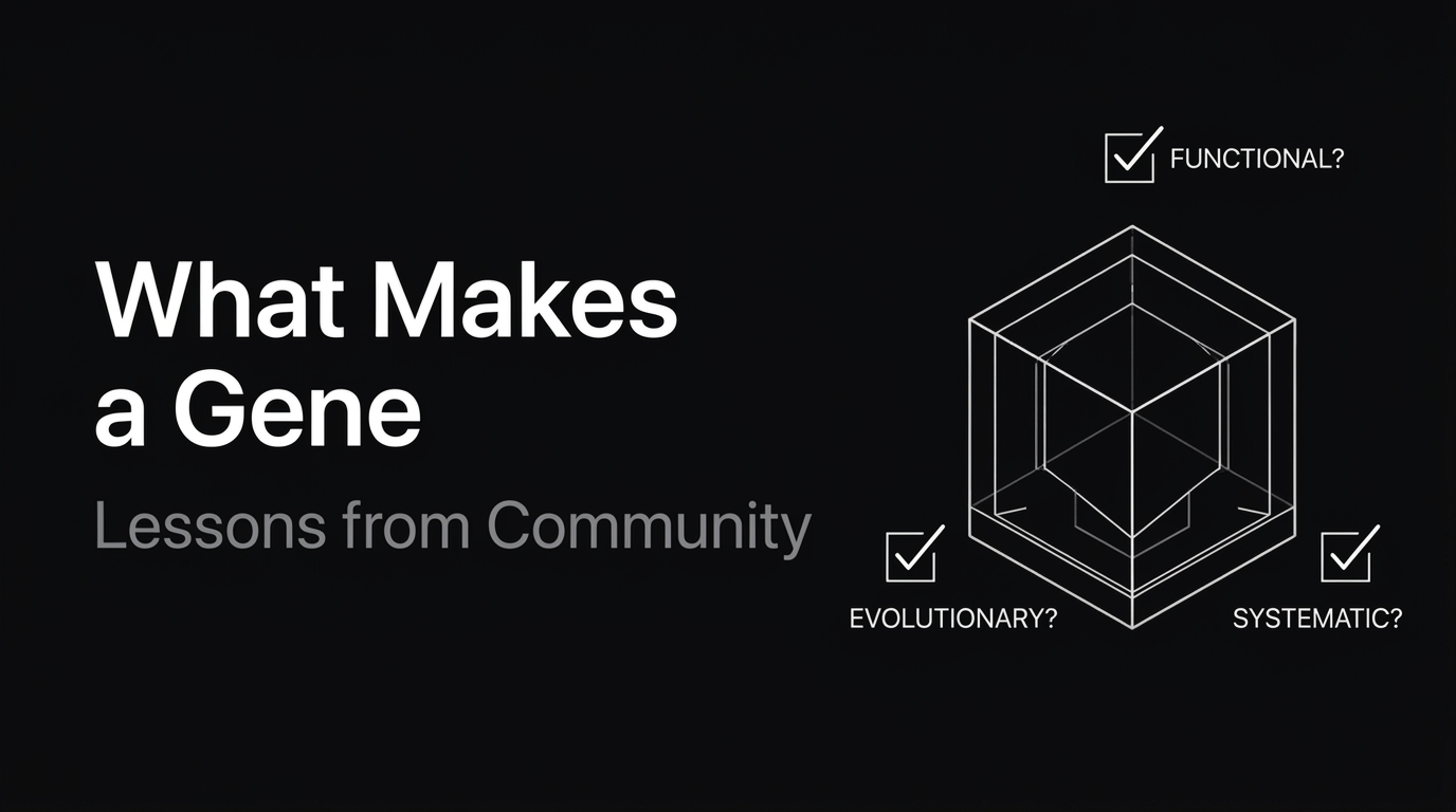 What Makes a Gene a Gene: Lessons from Our First Community Submission