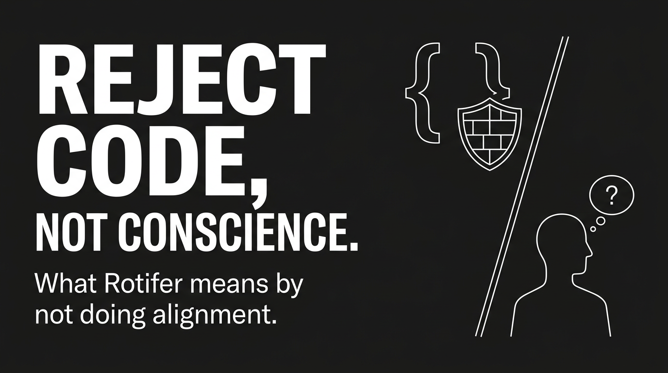 What Rotifer Means When It Says It Doesn't Do Alignment